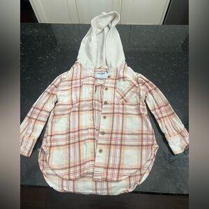 Old Navy Girls long sleeve hooded flannel